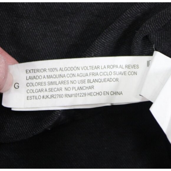 Stoosh Vintage Denim Black Button-Up Shirt With Embroidered Butterflies - Picture 7 of 8